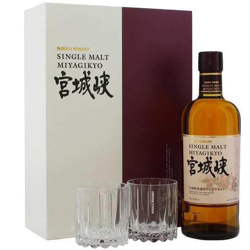 Nikka Miyagikyo Single Malt Whisky 2 Glass Gift Set 70cl