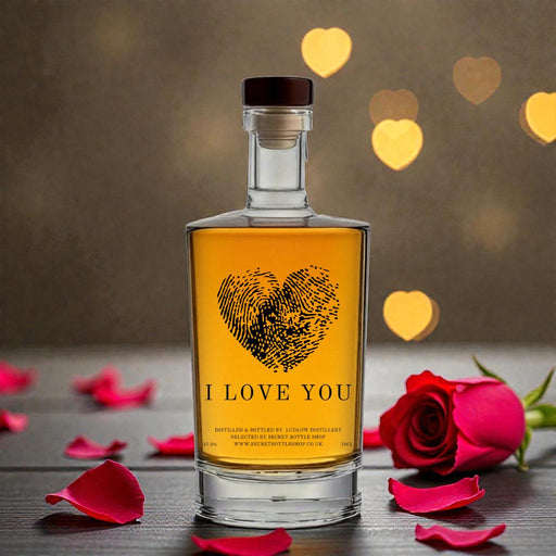 Secret Bottle Shop I Love You Engraved Whisky for valentines day