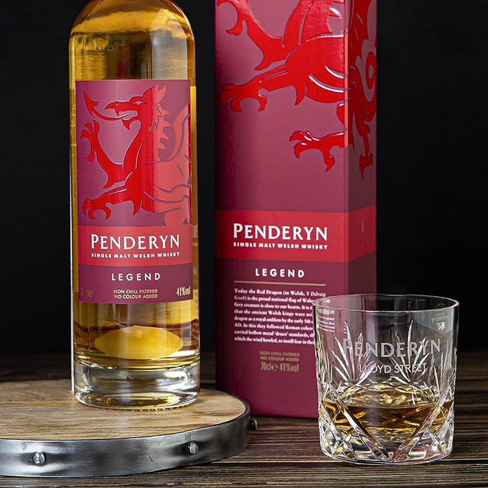 Penderyn Legend Single Malt Welsh Whisky With Gift Box And Glass