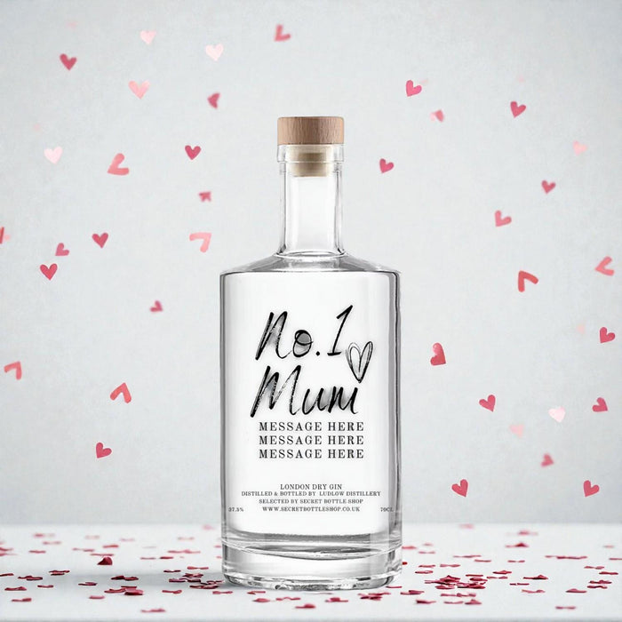 Add a personal touch to your mothers day gifting with Personalised No.1 Mum Engraved Gin 70cl
