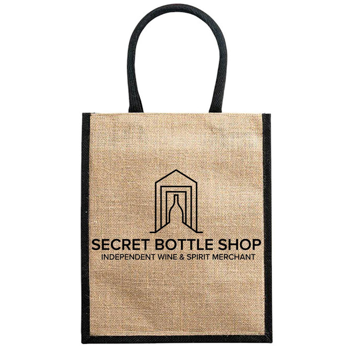 Secret Bottle Shop 6 Bottle Wine Jute Bag