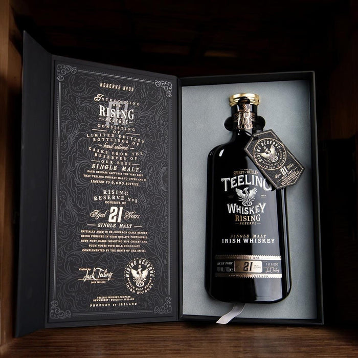 Teeling 21 Year Old Rising Reserve No.3 Ruby Port Cask Irish Whiskey Gift Boxed