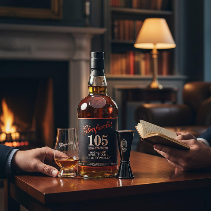 Glenfarclas 105 Whisky Glass & Jigger Gift Set 70cl