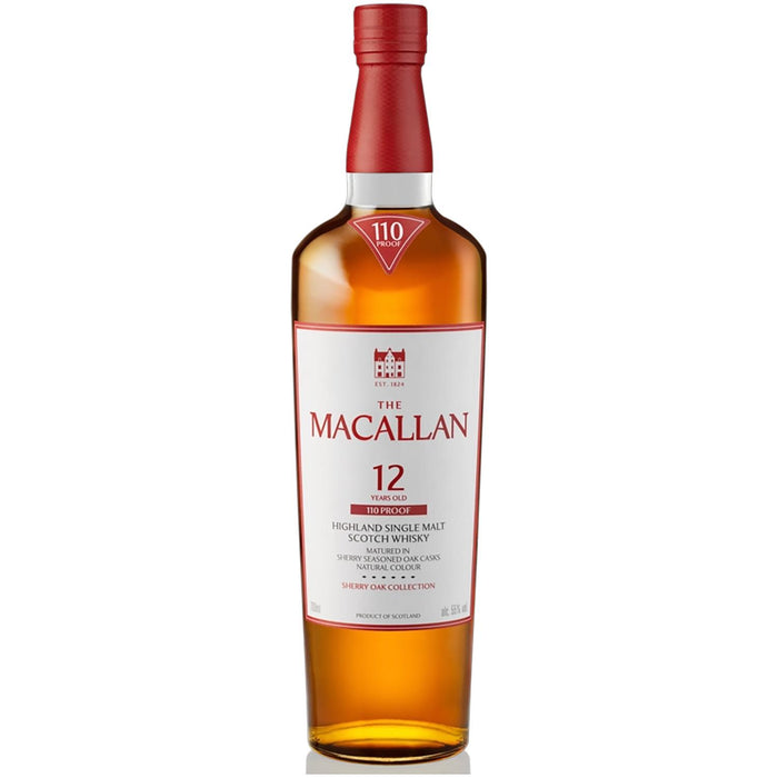 Macallan 12 Year Old Sherry Oak Cask 110 Proof Single Malt Whisky 70cl