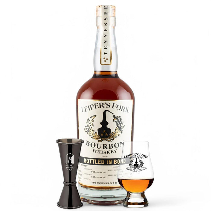 Leiper's Fork Bottled in Bond Bourbon Glass & Jigger Gift Set