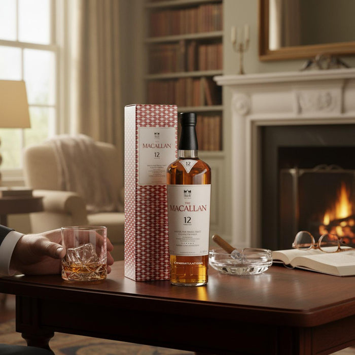 Macallan 12 Year Old Double Cask Whisky - Congratulations Engraved 70cl