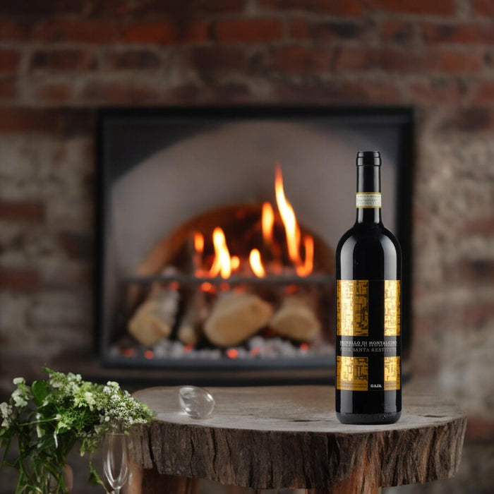 Enjoy Wine From Italy By The Fireplace