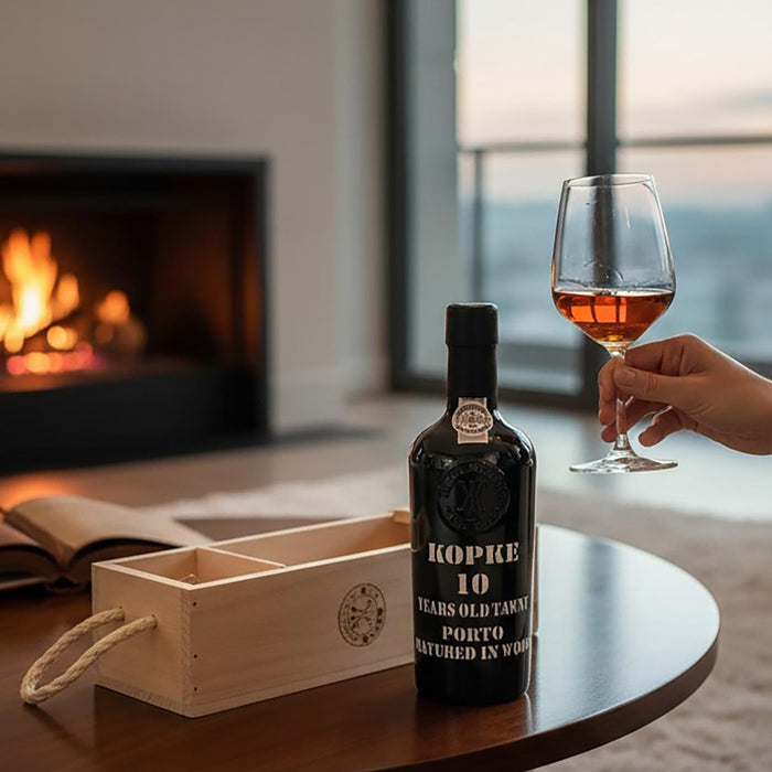 Kopke 10 Year Old Tawny Port Half Bottle In Wooden Gift Box 37.5cl