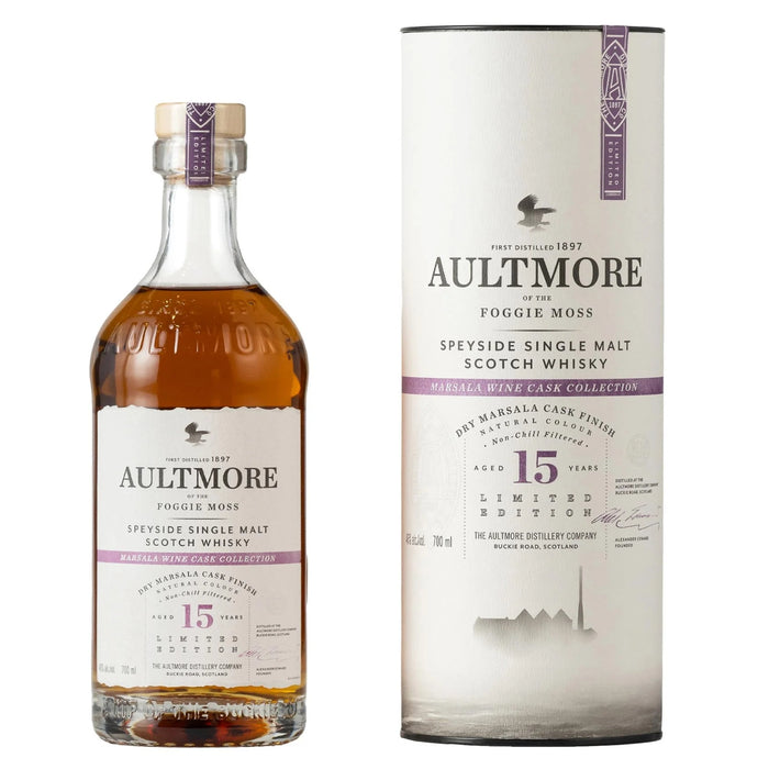 Aultmore 15 Year Old Dry Marsala Finish Cask Whisky 70cl