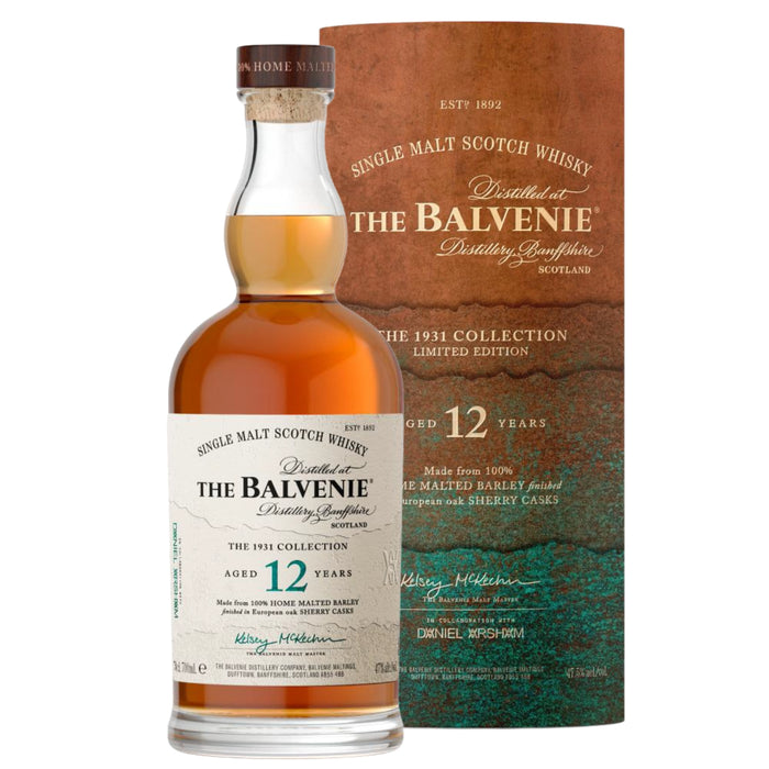 Gift Boxed Balvenie 12 Year Old 1931 Collection Home Malted Limited Edition Single Malt Whisky 70cl