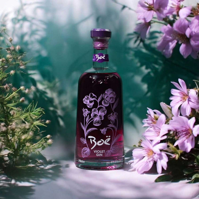 Boe Violet Gin In Floral Setting