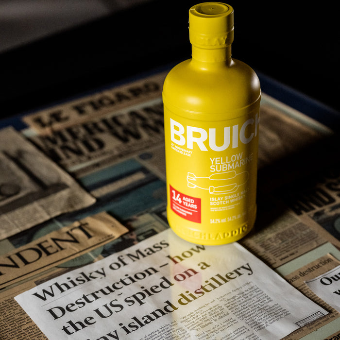 Yellow Submarine III 14 Year Old Whisky & Old Newspaper Article