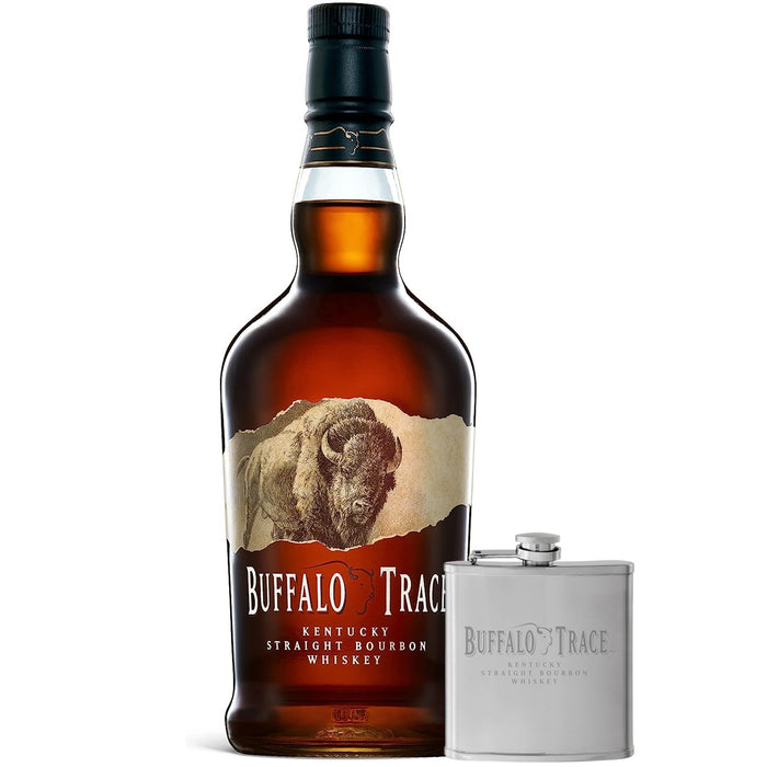 Buffalo Trace Kentucky Straight Bourbon - With Free Hip flask 70cl