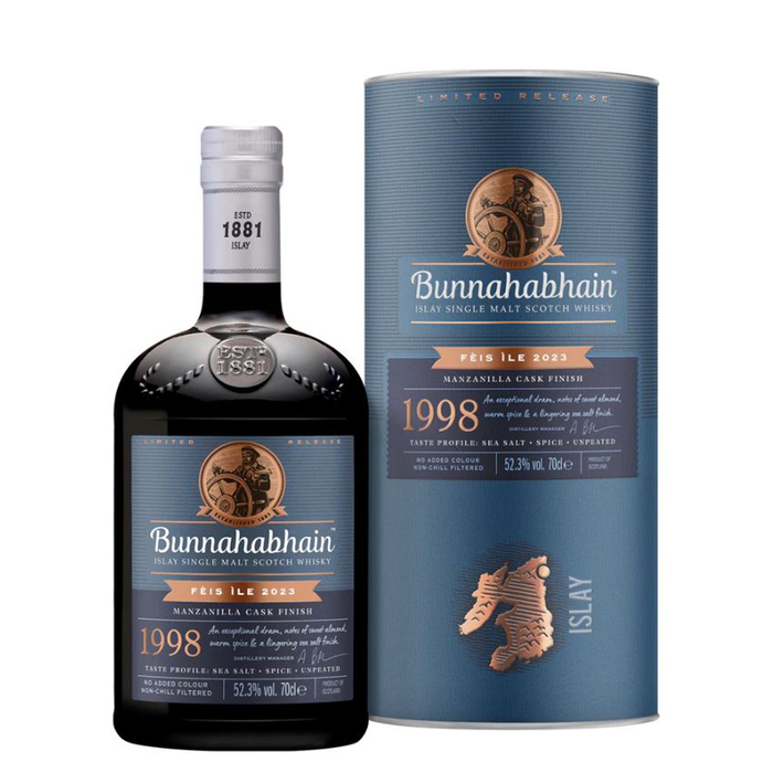 Bunnahabhain 1998 Manzanilla Cask Whisky Feis Ile 2023 Release