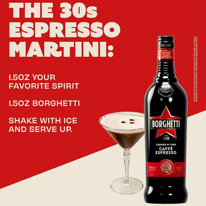 Caffe Borghetti Espresso Liqueur Cocktail Infographic