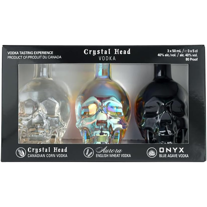 Crystal Head Vodka Trio Tasting Miniatures Gift Boxed