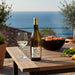 Domaine La Croix Gratiot Brechallune Picpoul de Pinet with a glass and grilled prawns
