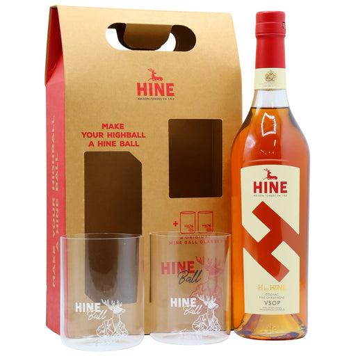 H By Hine VSOP, 2 Glasses & Gift Box