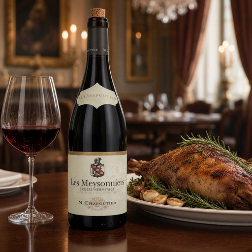 M. Chapoutier Crozes Hermitage Meysonniers Rouge Organic with roast lamb