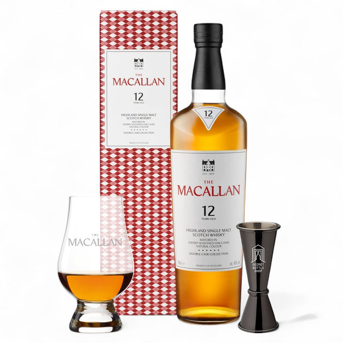 Macallan 12 Year Old Double Cask Whisky Glass & Jigger Set