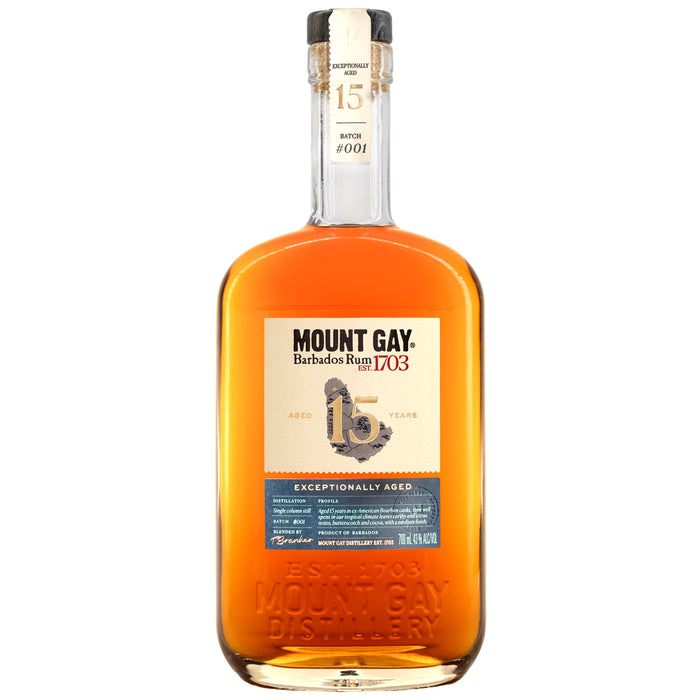Mount Gay Exceptionally Aged 15 Year Old Rum