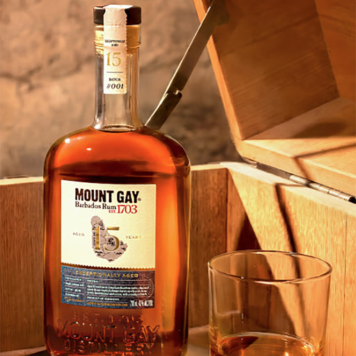 Mount Gay Exceptionally Aged 15 Year Old Rum Served Neat In Glass
