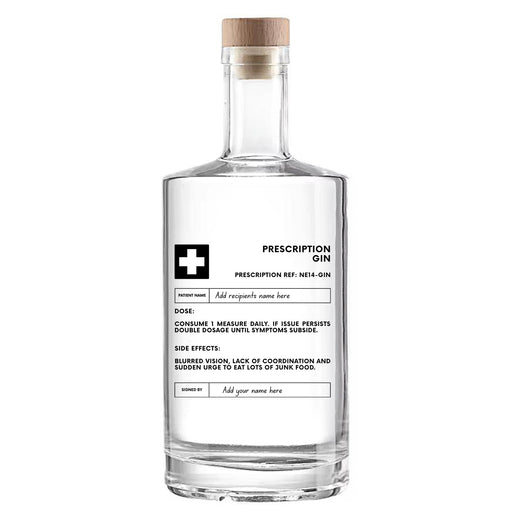 Personalised Engraved Prescription Gin