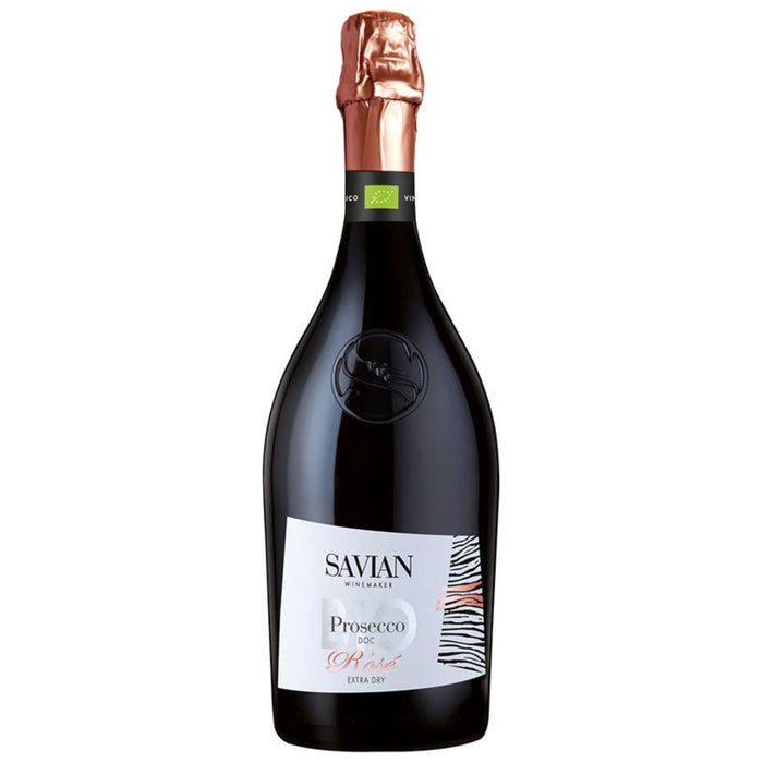 Savian Prosecco rose DOC Gold bottle on a white background