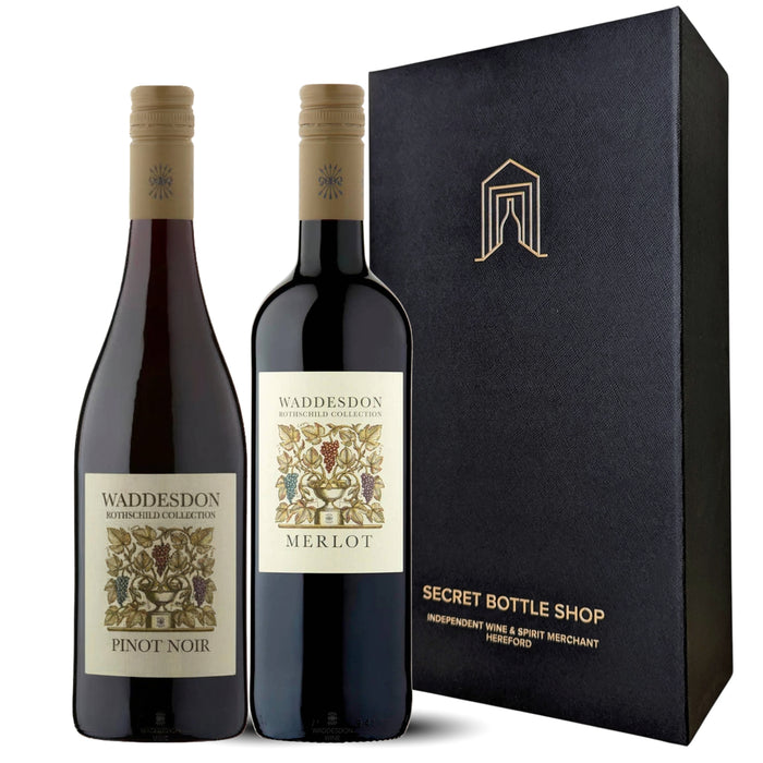 Waddesdon Rothschild Merlot Pinot Noir French Red Wine Duo Gift Boxed 