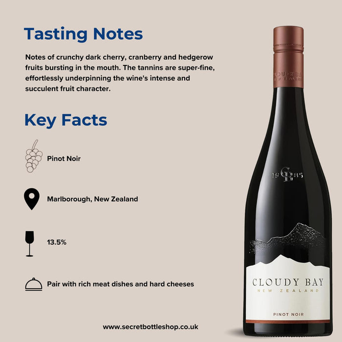 Secret Bottle Shop - Cloudy Bay Duo Gift Set | Premium New Zealand Sauvignon Blanc & Pinot Noir Set 2x75cl