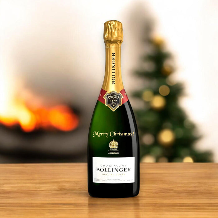 Bollinger Champagne Merry Christmas Engraved 75cl