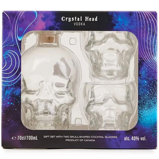 Crystal Head Vodka Gift Set With 2 Glasses 70cl In Gift Box