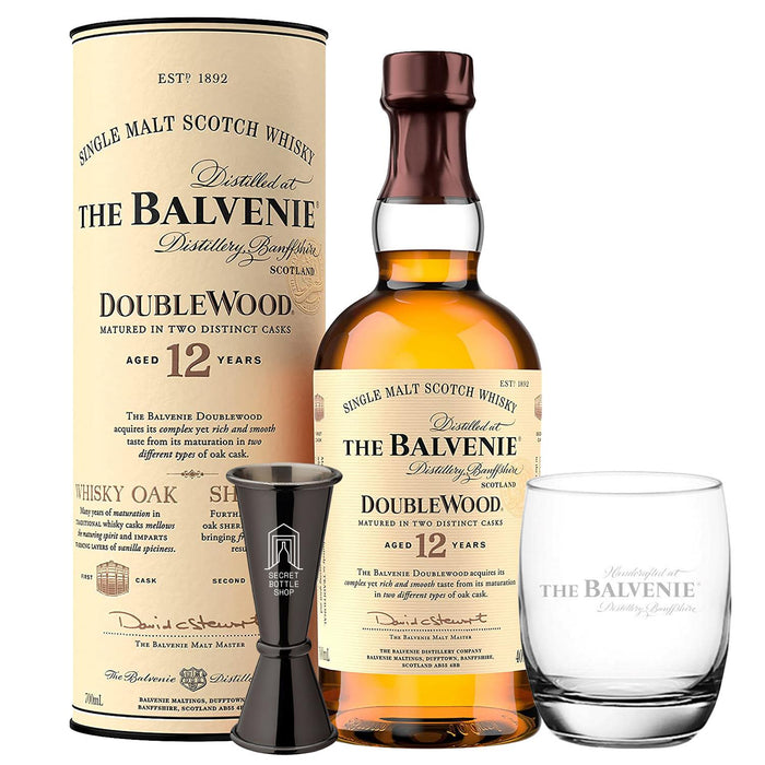 Balvenie 12 Year Old Doublewood Whisky Glass & Jigger Set 70cl