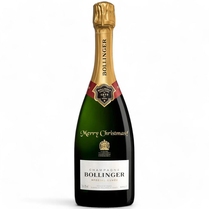 Bollinger Champagne Merry Christmas Engraved 75cl