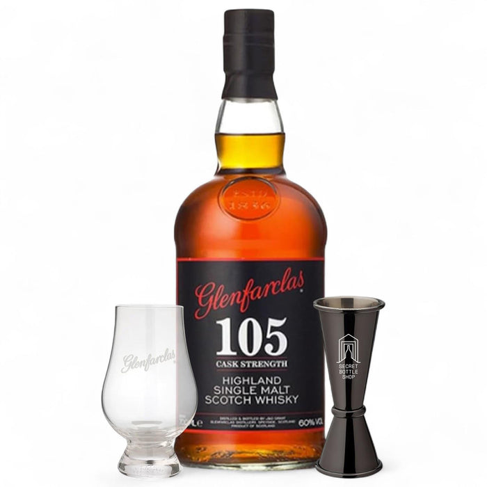Glenfarclas 105 Whisky Glass & Jigger Gift Set 70cl