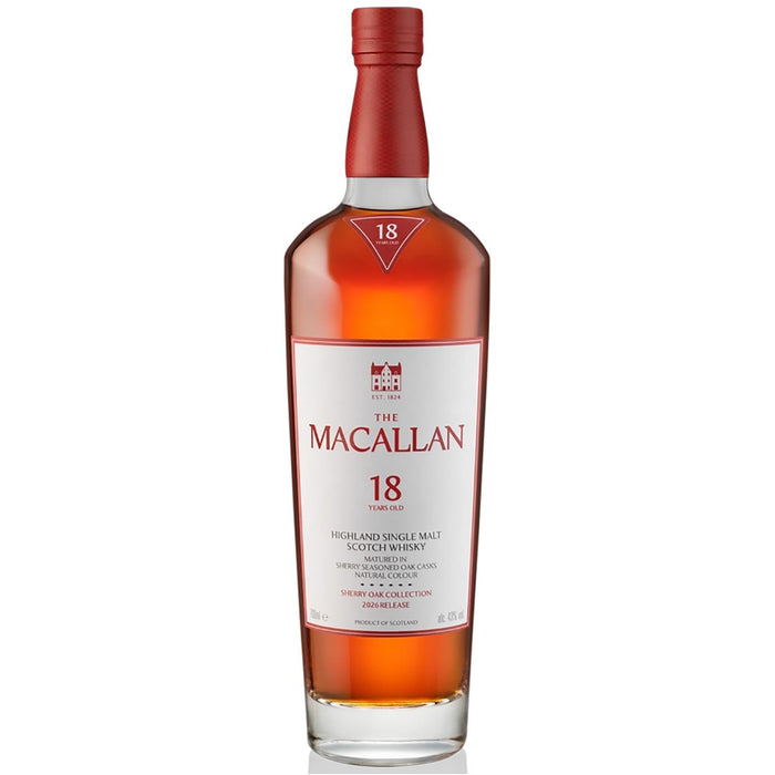 Macallan 18 Year Old Sherry Oak Whisky 2026 Release 70cl