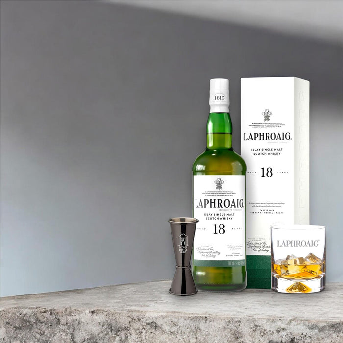 Laphroaig 18 Year Old Whisky Glass & Jigger Gift Set