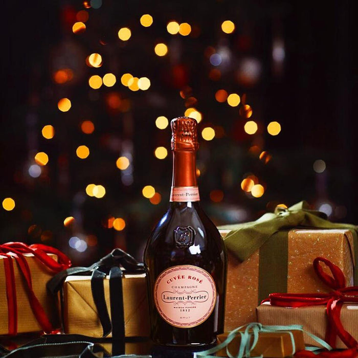 Rose Champagne & Presents At Christmas