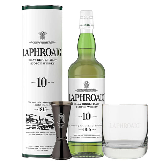 Laphroaig 10 Year Old Whisky Glass & Jigger Set