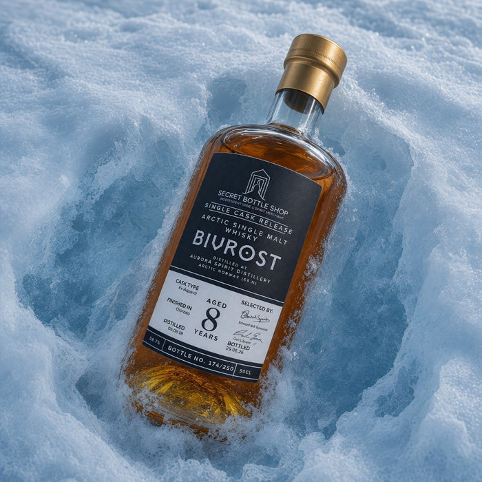 Bivrost 8-Year-Old Ex-Aquavit Single Cask Whisky in ice