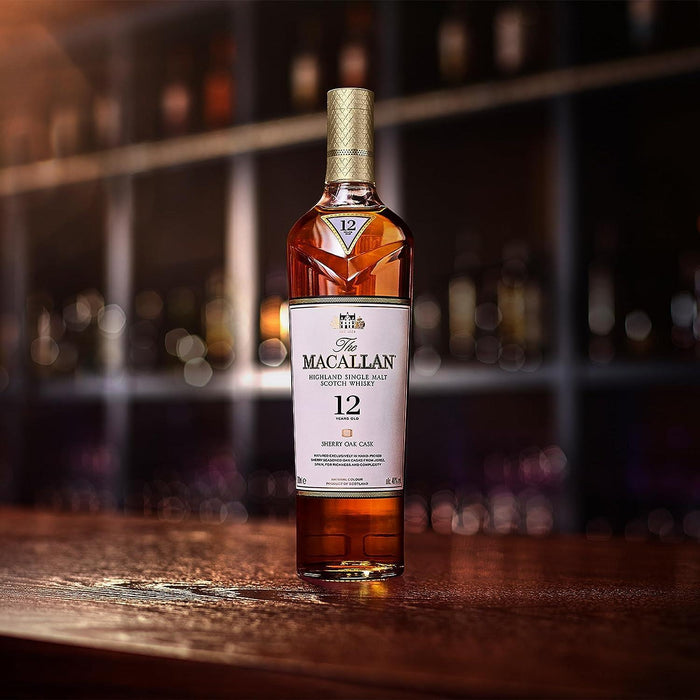 Macallan 12 Year Old Sherry Cask Whisky Glass & Jigger Set 70cl
