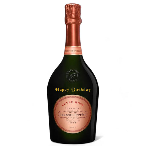 Laurent-Perrier Rose Champagne Happy Birthday Engraved