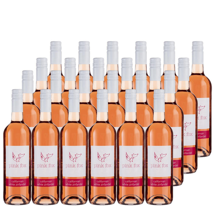 Pink Fox White Zinfandel Rose Mini Case of 24x187ml