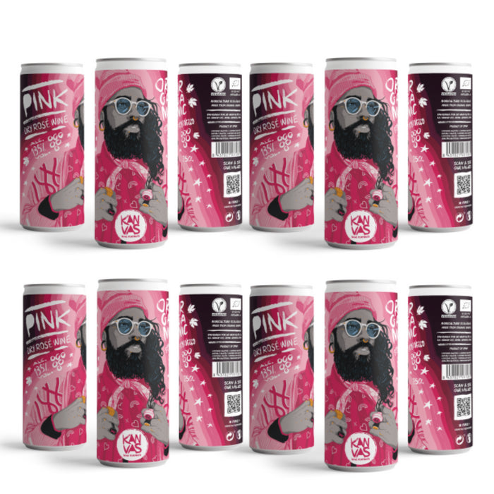 Kanvas Organic Rose Wine in Can - Case of 12x25cl