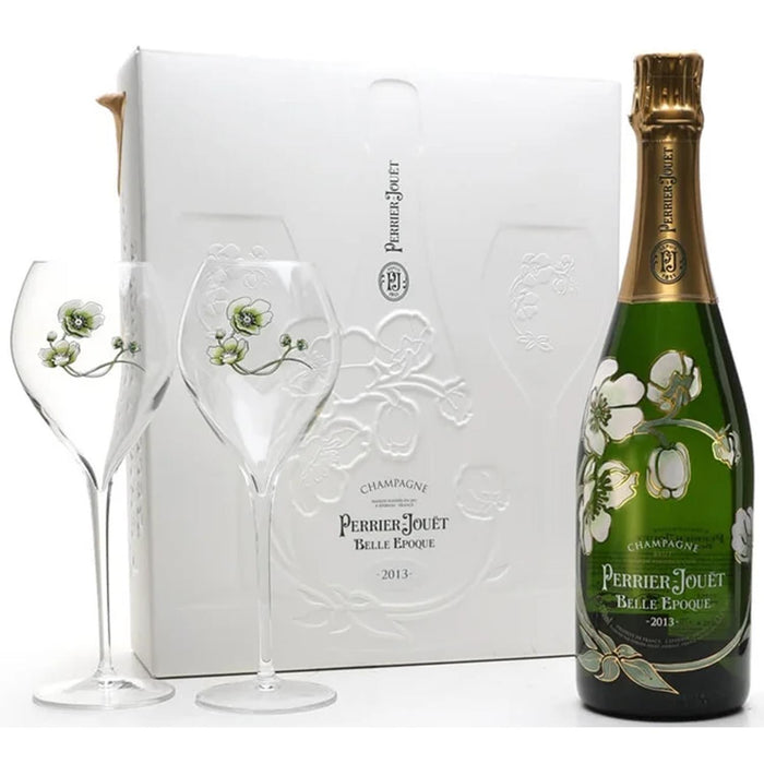 Perrier Jouet Belle Epoque Vintage Champagne 2013 Two Glass Gift Set