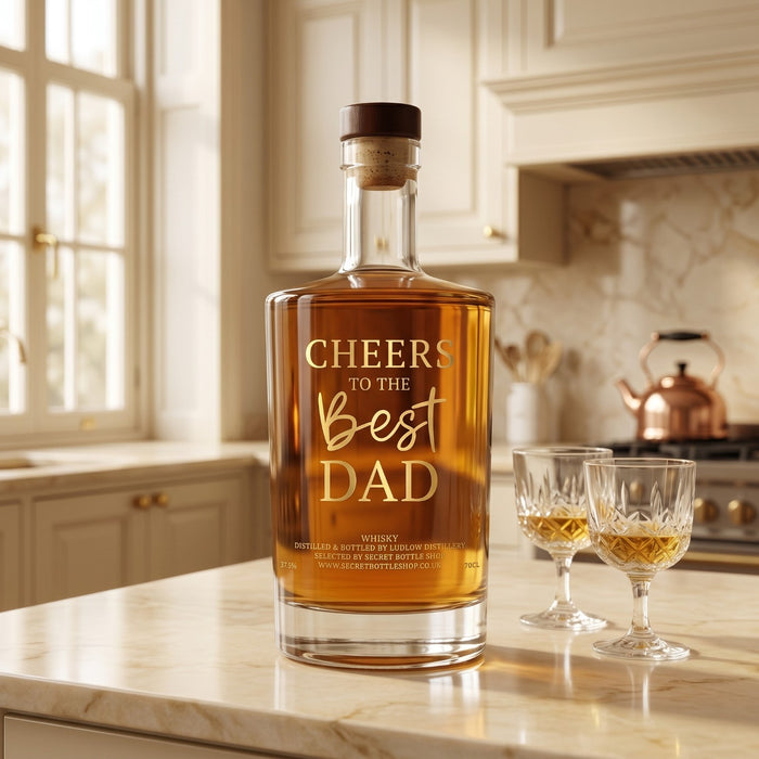 Cheers To The Best Dad Engraved Whisky 70cl