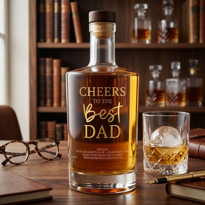 Cheers To The Best Dad Engraved Whisky 70cl
