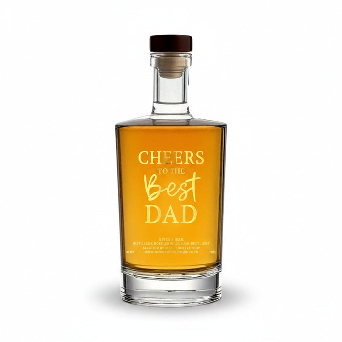 Cheers To The Best Dad Engraved Spiced Rum