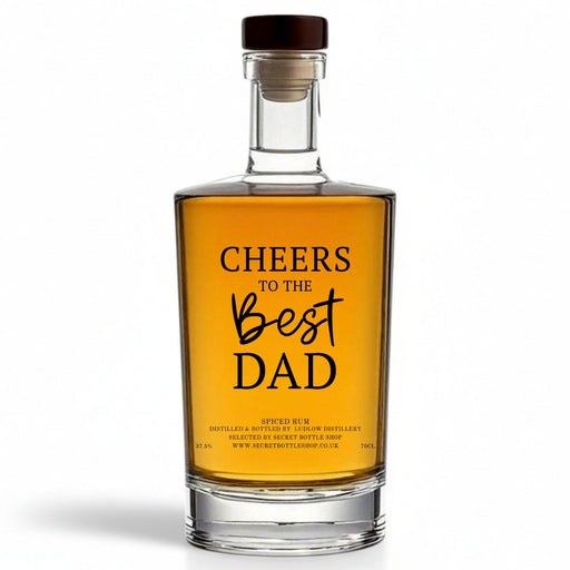 Cheers To The Best Dad Engraved Spiced Rum
