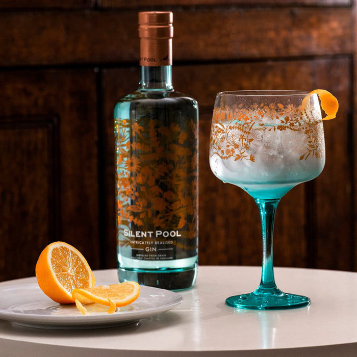 Silent Pool Surrey Hills Gin With Glass